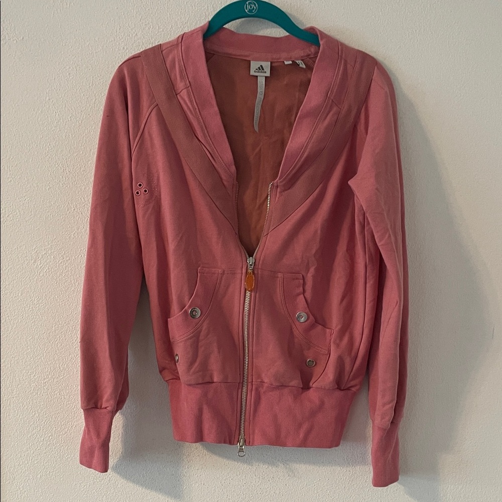 Adidas Stella McCartney Women's Pink Bomber Jacket Sweater XS